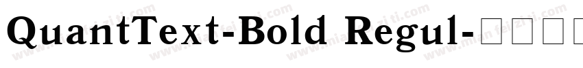 QuantText-Bold Regul字体转换